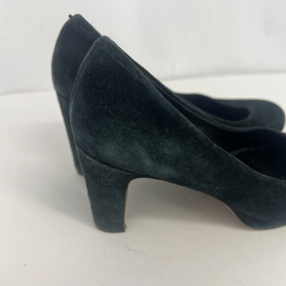 EILEEN FISHER - Suede Block Heel black Pump - Picture 4 of 14